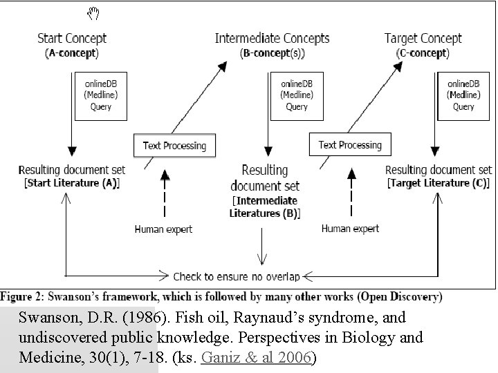 Swanson, D. R. (1986). Fish oil, Raynaud’s syndrome, and undiscovered public knowledge. Perspectives in