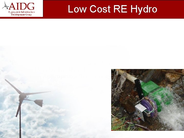 Low Cost RE Hydro 