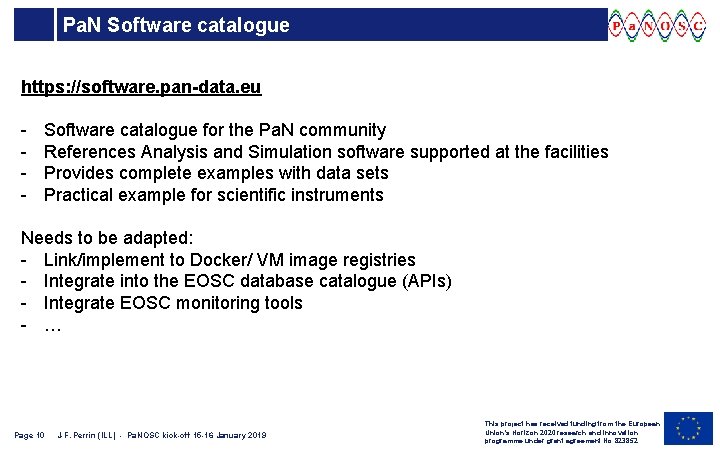 Pa. N Software catalogue https: //software. pan-data. eu - Software catalogue for the Pa.