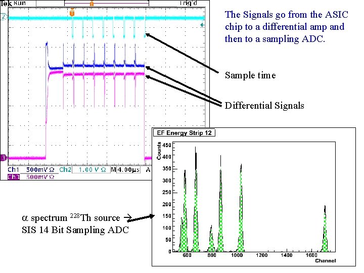 The Signals go from the ASIC chip to a differential amp and then to
