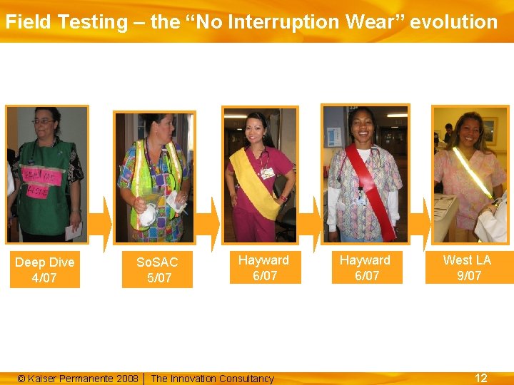 Field Testing – the “No Interruption Wear” evolution Deep Dive 4/07 So. SAC 5/07