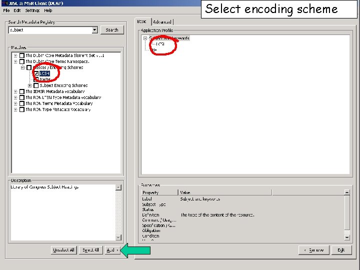 Select encoding scheme A centre of expertise in digital information management www. ukoln. ac.