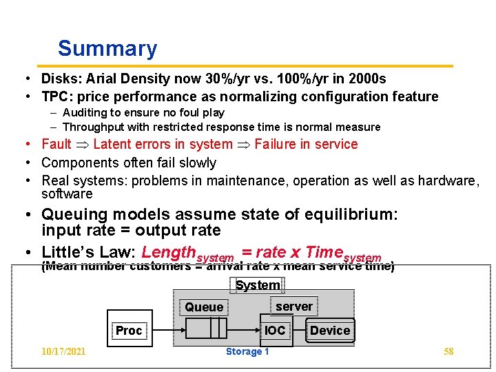 Summary • Disks: Arial Density now 30%/yr vs. 100%/yr in 2000 s • TPC: