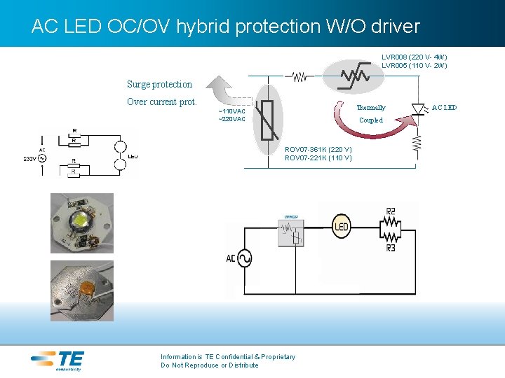 AC LED OC/OV hybrid protection W/O driver LVR 008 (220 V- 4 W) LVR