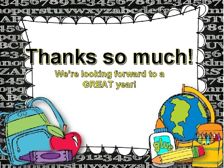Thanks so much! We’re looking forward to a GREAT year! 