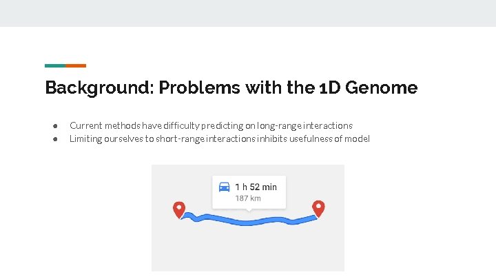 Background: Problems with the 1 D Genome ● ● Current methods have difficulty predicting