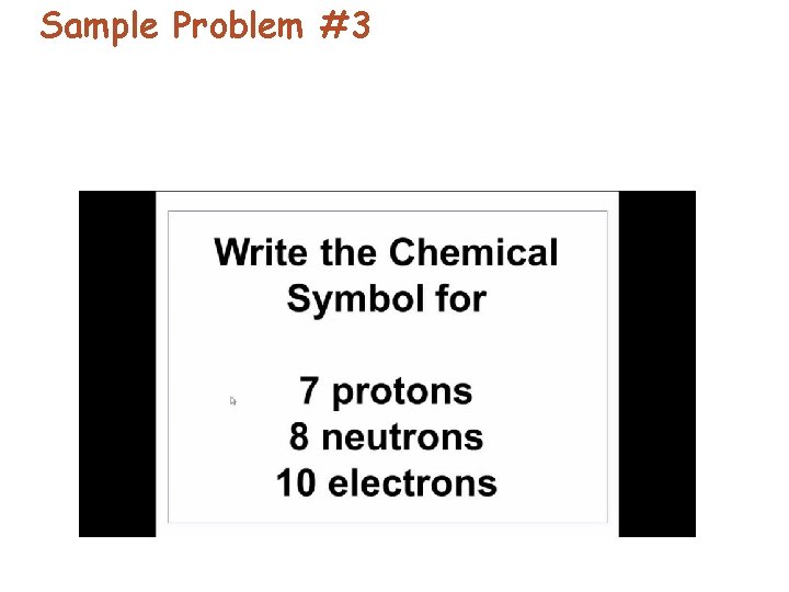 Sample Problem #3 