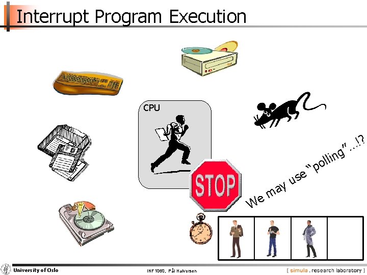 Interrupt Program Execution CPU g llin ” s u y po “ e a