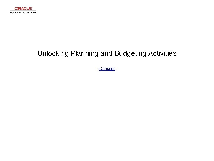 Unlocking Planning and Budgeting Activities Concept 