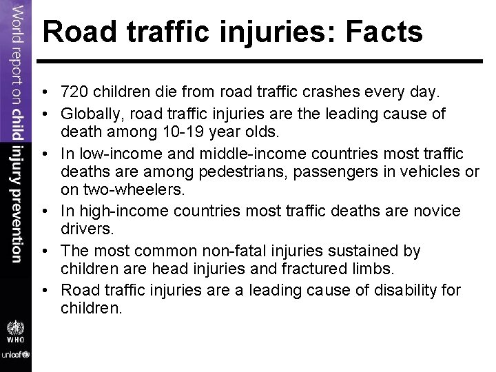 World report on child injury prevention An overview