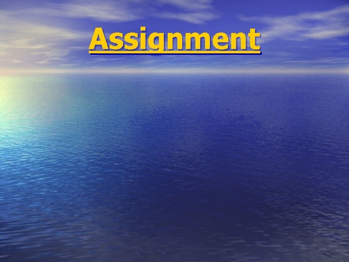 Assignment 