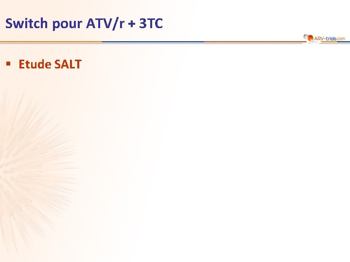 Switch pour ATV/r + 3 TC § Etude SALT 