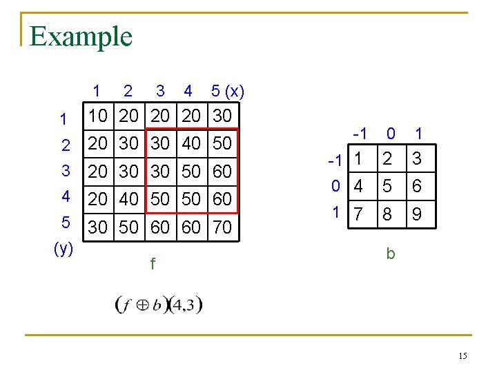 Example 1 2 3 4 5 (x) 1 10 20 20 20 30 2