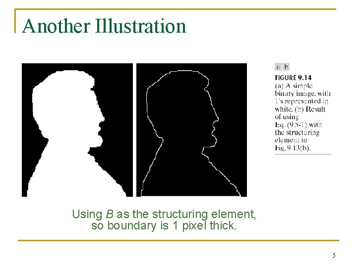 Another Illustration Using B as the structuring element, so boundary is 1 pixel thick.