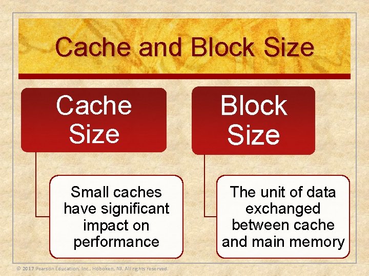 Cache and Block Size Cache Size Small caches have significant impact on performance ©