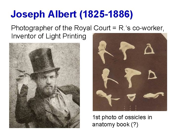 Joseph Albert (1825 1886) Photographer of the Royal Court = R. ‘s co-worker, Inventor