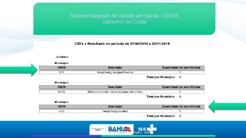 Sistema Integrado de Gestão em Saúde – SIGES Caminhos do Cuidar Diretoria de Modernização