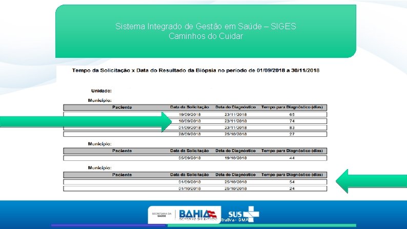 Sistema Integrado de Gestão em Saúde – SIGES Caminhos do Cuidar 3. Relatórios Diretoria