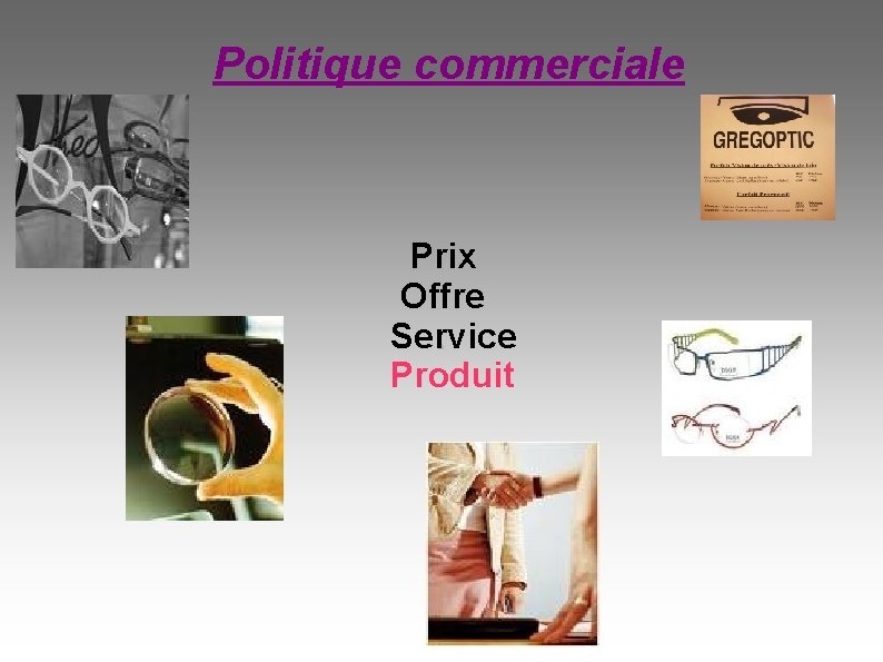 Politique commerciale Prix Offre Service. Produit 