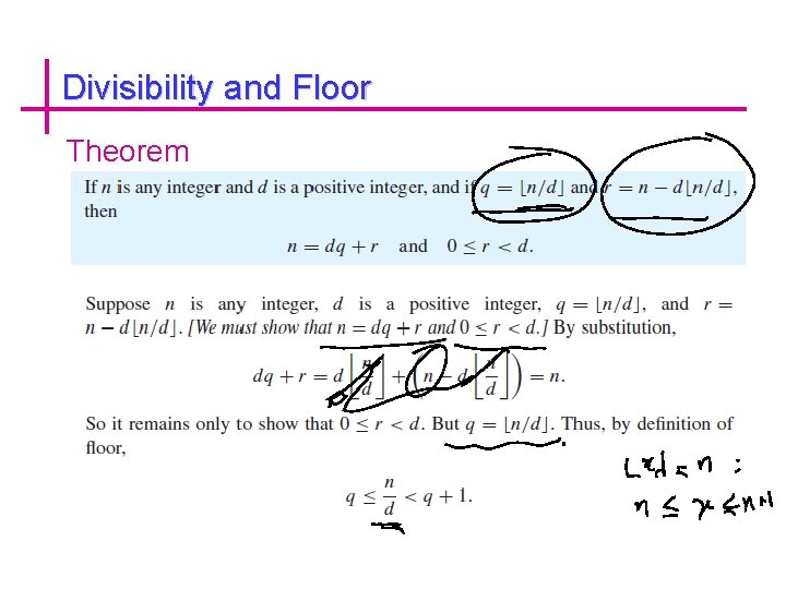 Divisibility and Floor Theorem 
