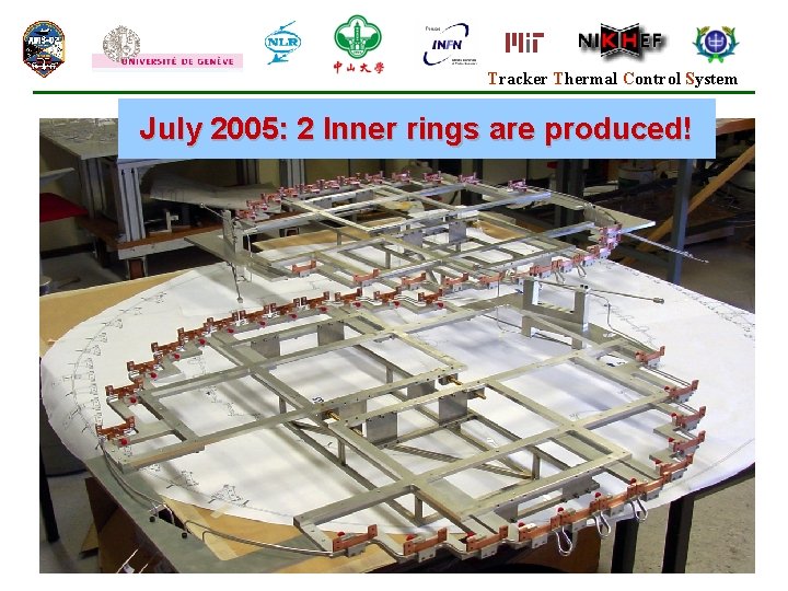 Tracker Thermal Control System July 2005: 2 Inner rings are produced! 