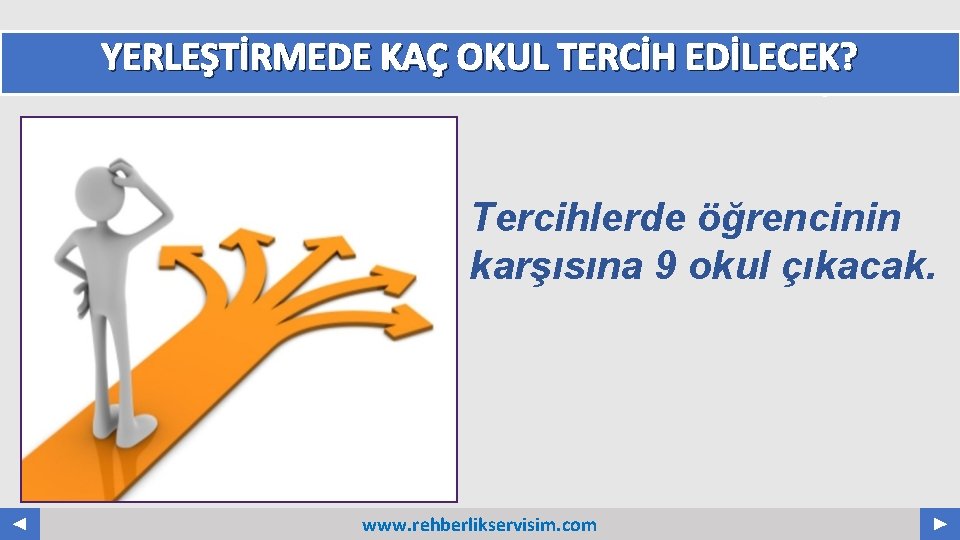 YERLEŞTİRMEDE KAÇ OKUL TERCİH EDİLECEK? Your Log o COMPANY NAME ABS. COM Tercihlerde öğrencinin