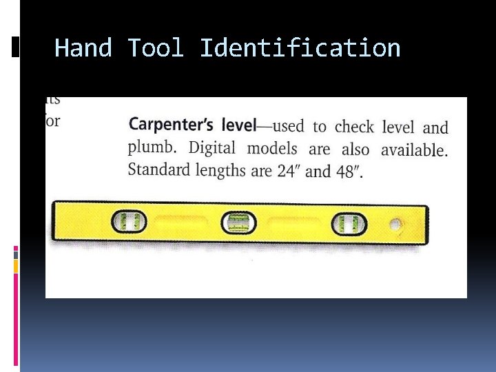 Hand Tool Identification 