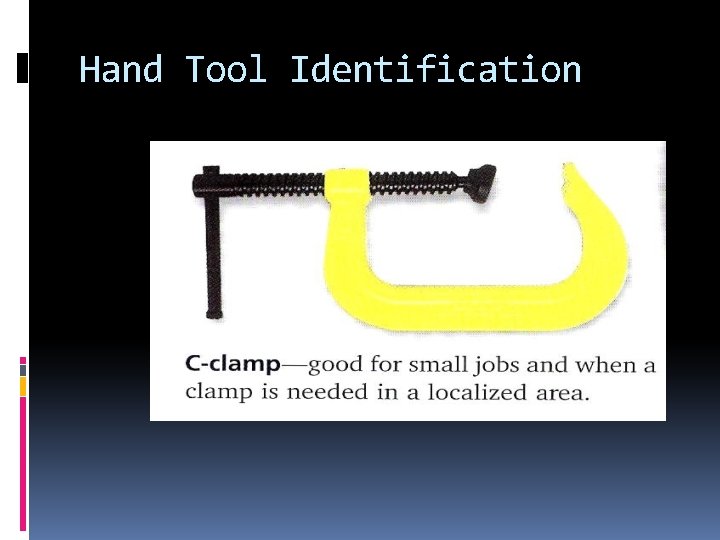 Hand Tool Identification 