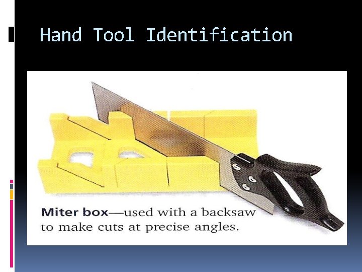 Hand Tool Identification 