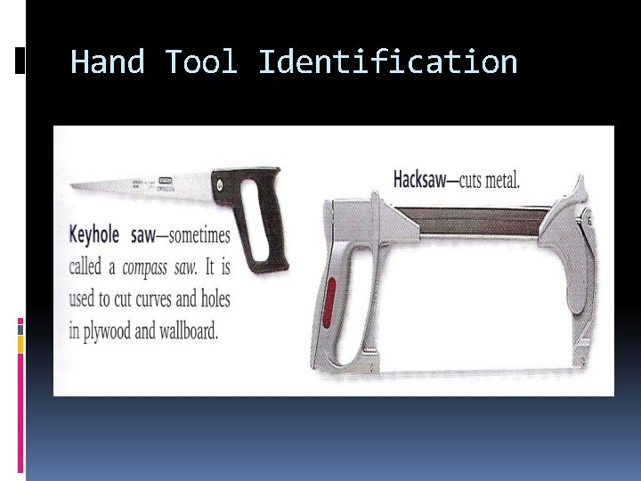 Hand Tool Identification 