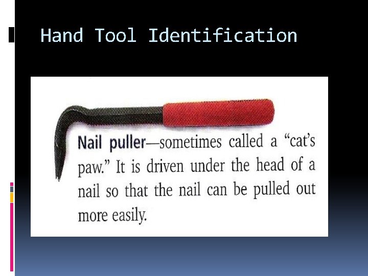 Hand Tool Identification 