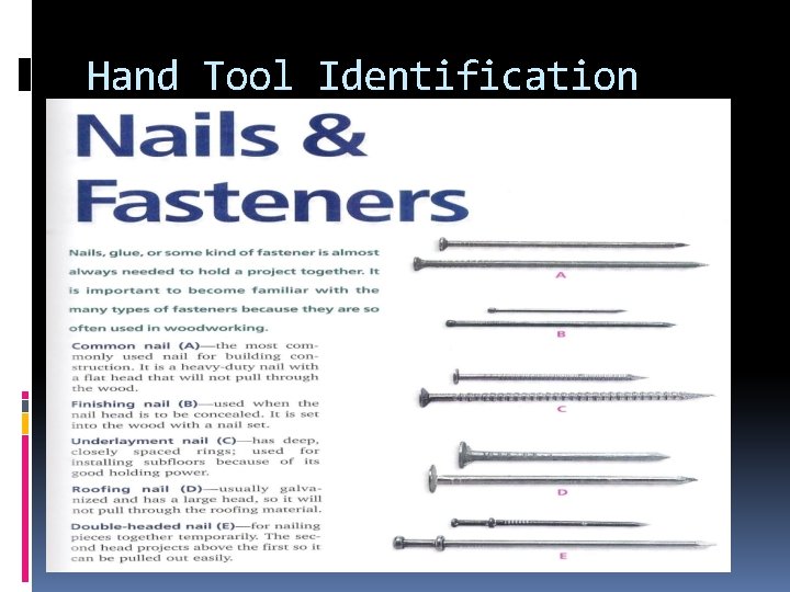 Hand Tool Identification 