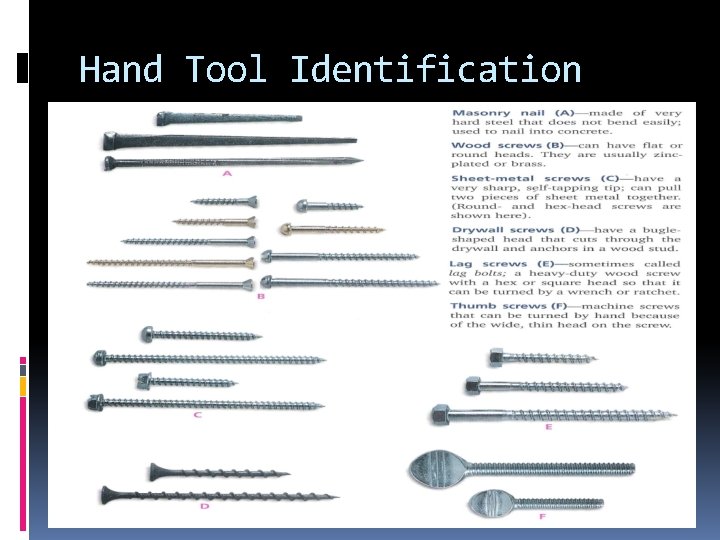 Hand Tool Identification 
