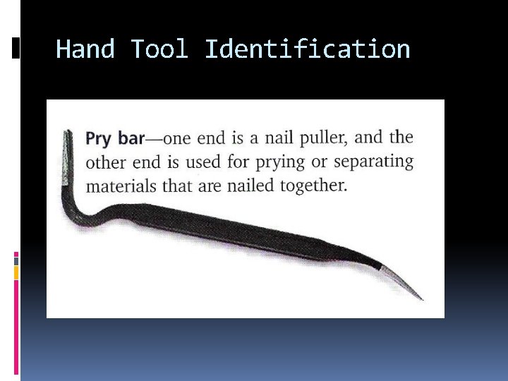 Hand Tool Identification 