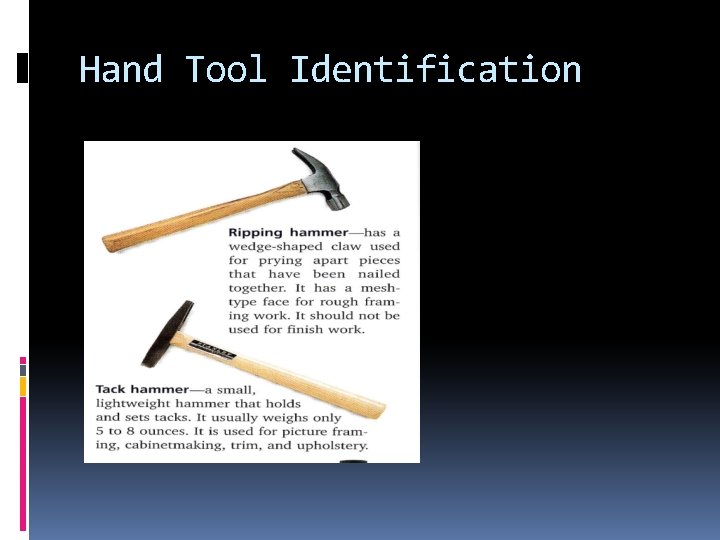 Hand Tool Identification 