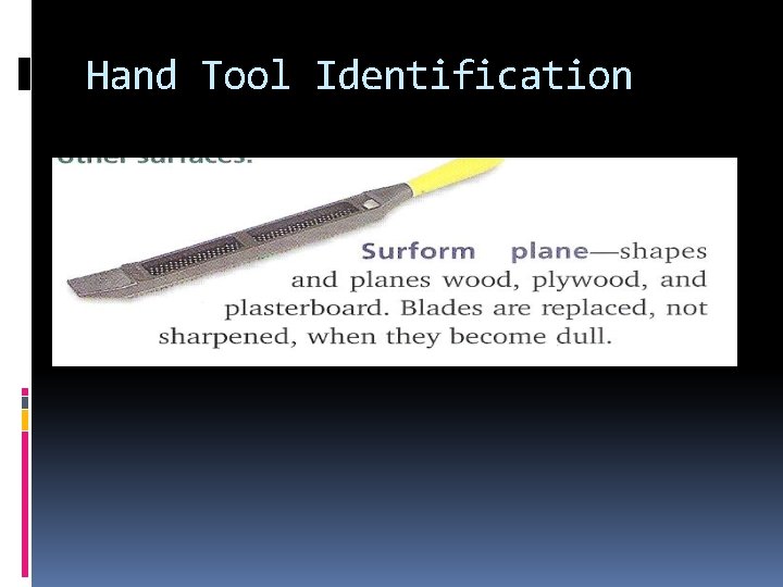 Hand Tool Identification 