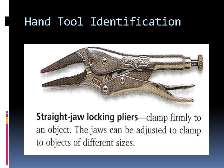 Hand Tool Identification 