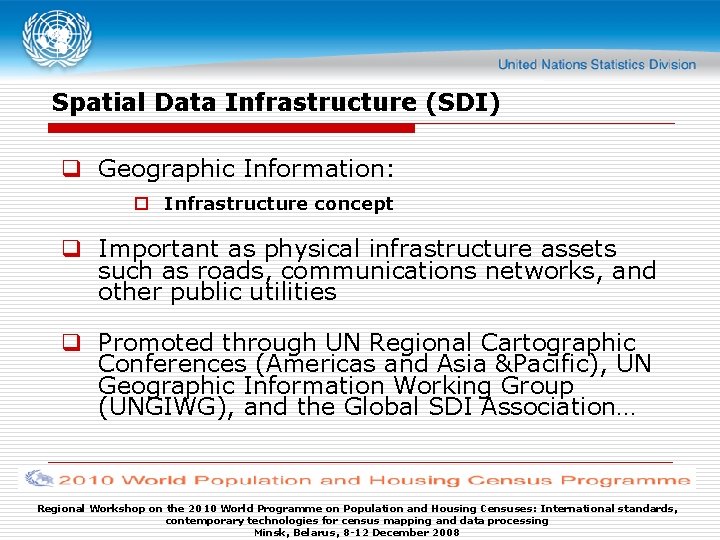 Spatial Data Infrastructure (SDI) q Geographic Information: o Infrastructure concept q Important as physical