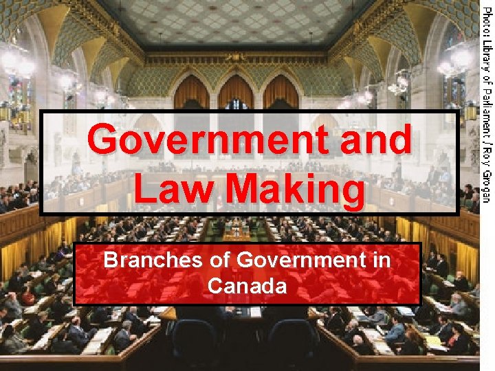 Government and Law Making Branches of Government in Canada 