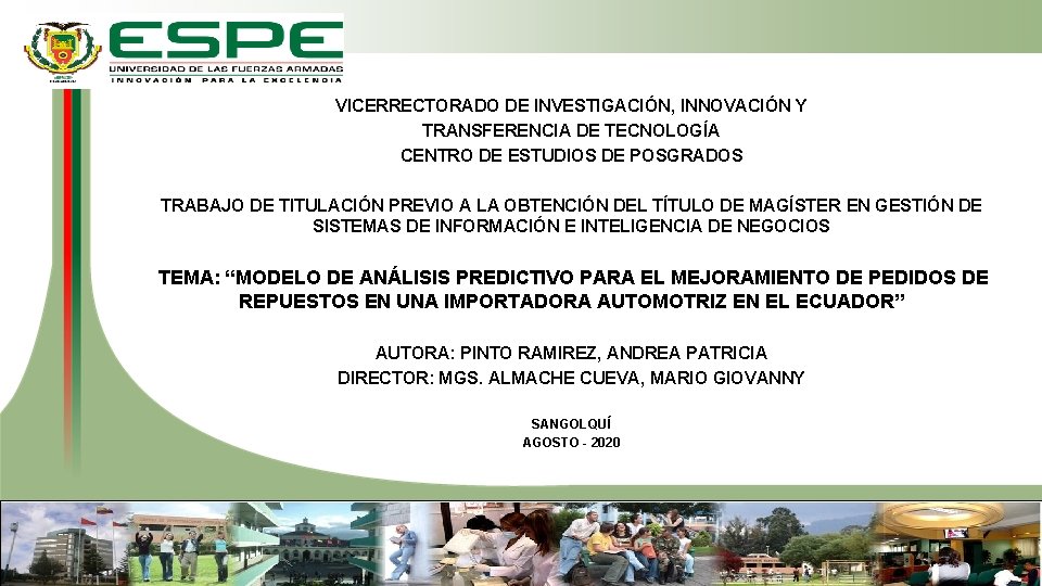 VICERRECTORADO DE INVESTIGACIN INNOVACIN Y TRANSFERENCIA DE TECNOLOGA