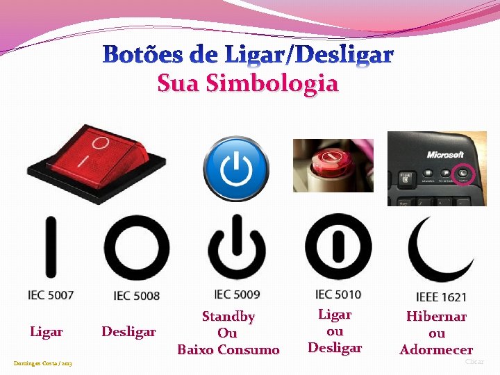 Botes de LigarDesligar Sua Simbologia Ligar Domingos Costa