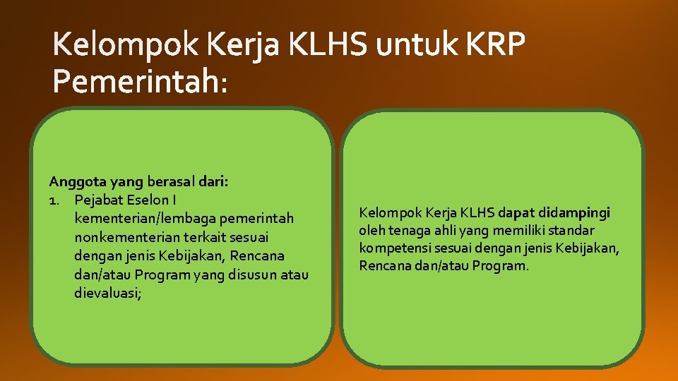 Anggota yang berasal dari: 1. Pejabat Eselon I kementerian/lembaga pemerintah nonkementerian terkait sesuai dengan