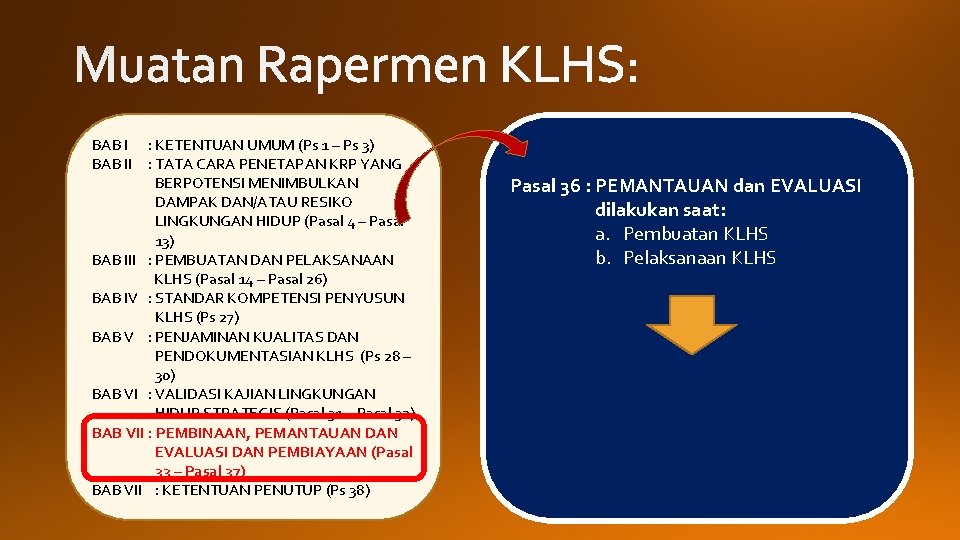 BAB I : KETENTUAN UMUM (Ps 1 – Ps 3) BAB II : TATA