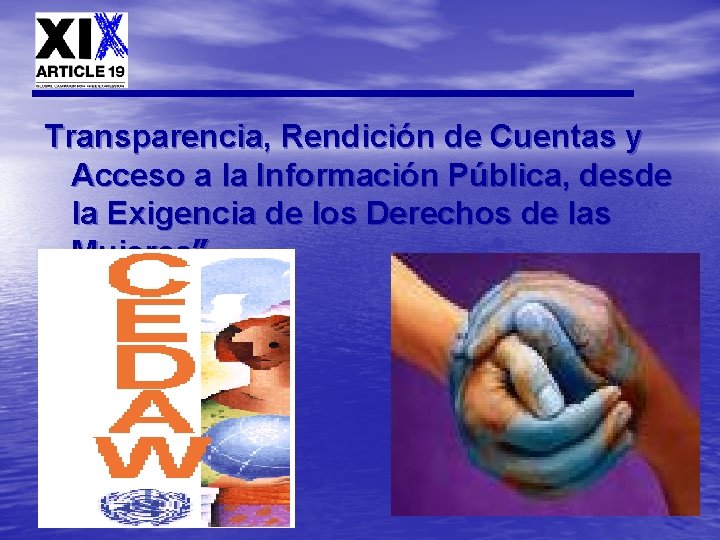 Transparencia Rendicin de Cuentas y Acceso a la