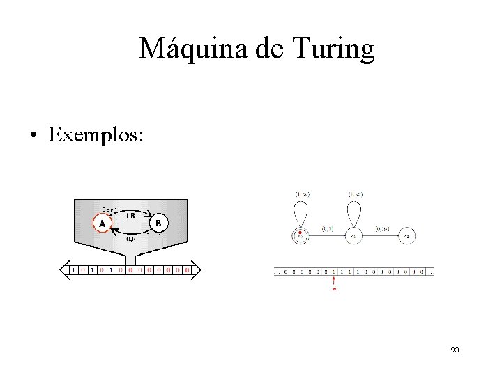 Máquina de Turing • Exemplos: 93 