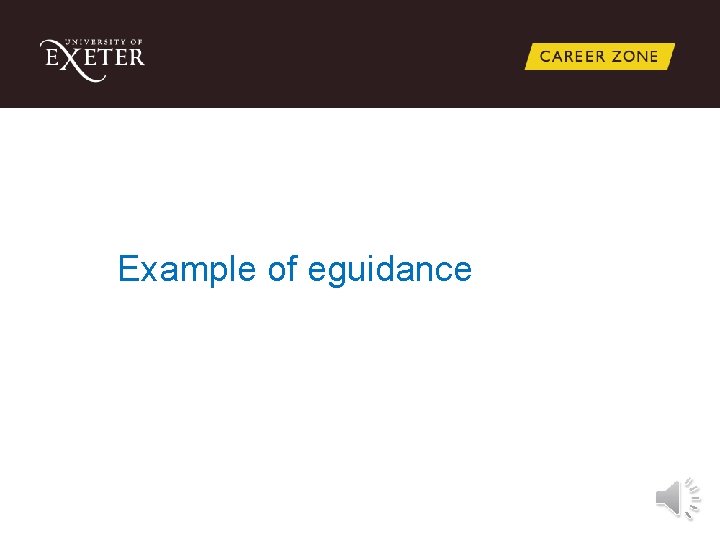 Example of eguidance 