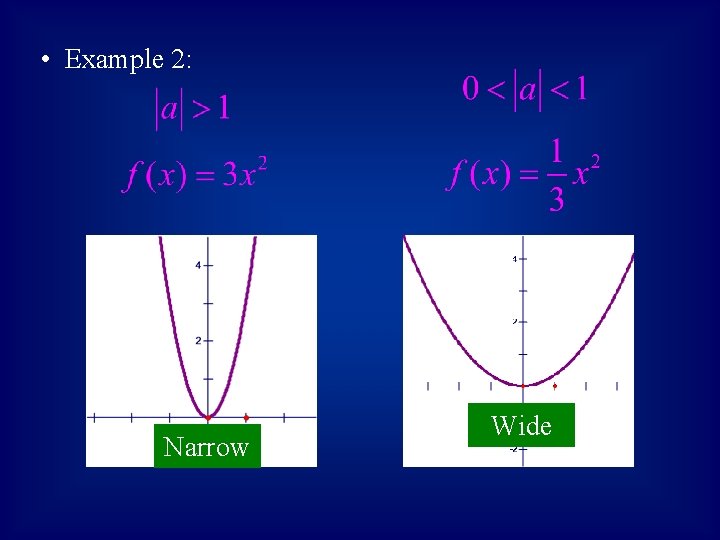  • Example 2: Narrow Wide 