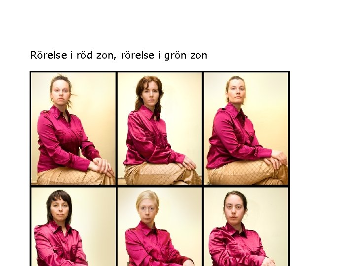 Rörelse i röd zon, rörelse i grön zon Rörelse i röd zon, rörelse i grön zon