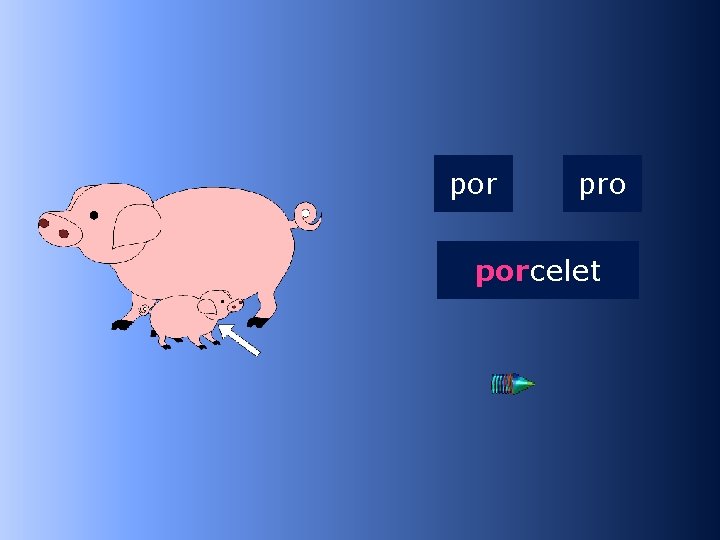 1 por pro porcelet …celet 