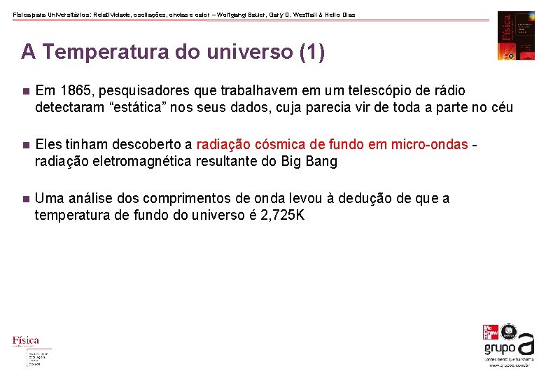 Física para Universitários: Relatividade, oscilações, ondas e calor – Wolfgang Bauer, Gary D. Westfall